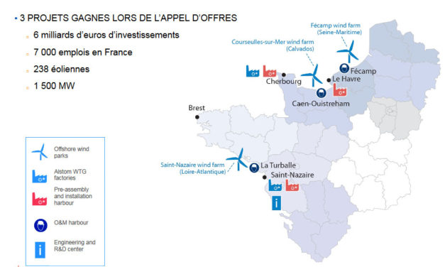 Appel d’offres d’Eolien Maritime France pour les 3 parcs éoliens offshore