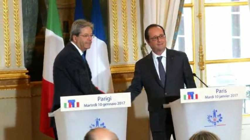 Francois Hollande STX Ficantieri Paolo Gentiloni 