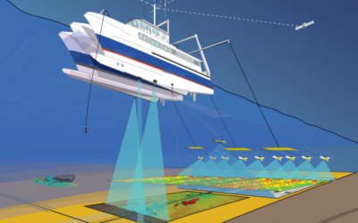 3 navires Fugro sur site en baie de Saint Brieuc