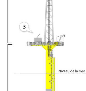 Eurelectric couronne Seatower, la fondation gravitaire utilisée à Fécamp