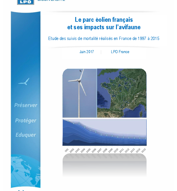 LPO – Étude sur la mortalité des oiseaux due aux parcs éoliens