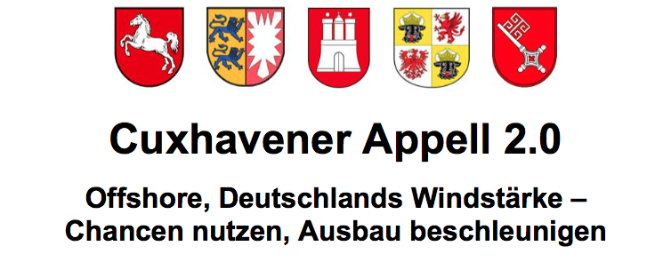 Allemagne : l’Appel de Cuxhavener 0.2 pour 25 GW en 2030