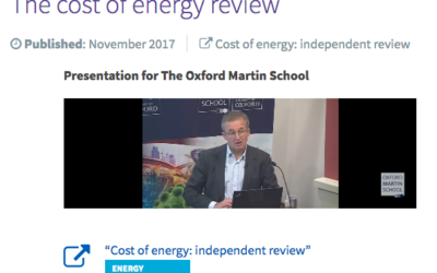 Rapport sur la baisse des coûts de production d’électricité au UK