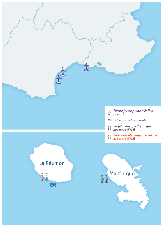 carte eolien flottant et iles