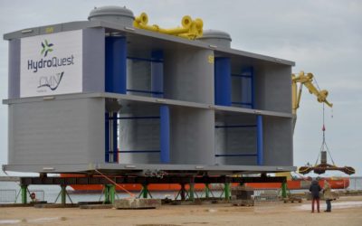 HydroQuest Ocean tourne dans le site d’essai EDF de Paimpol Bréhat