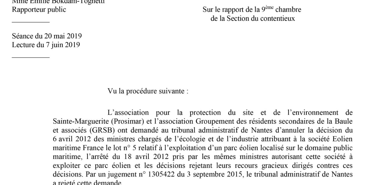 Parc éolien en mer de Saint Nazaire : Le conseil d’Etat valide