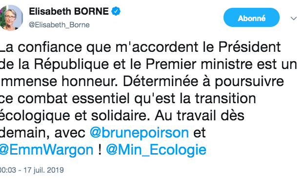 Elisabeth Borne remplace François de Rugy