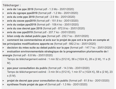 Capture decran EDM 20 01 020 Les documents de la PPE result