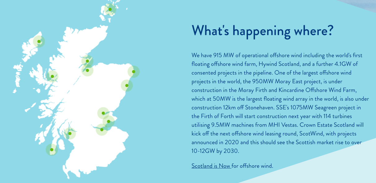 Planification – L’Ecosse souhaite identifier les options de plan les plus durables pour le développement futur de l’énergie éolienne offshore à l’échelle commerciale