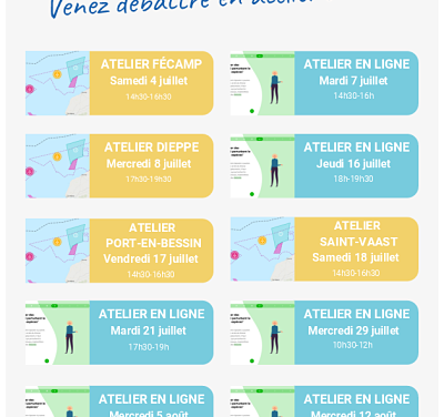 Zone pour un nouveau parc éolien en mer au large de la Normandie, reprise des Ateliers, demain