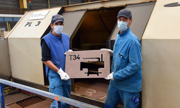 Fécamp : Découpe de la 1ère tôle chez Chantiers de l&rsquo;Atlantique