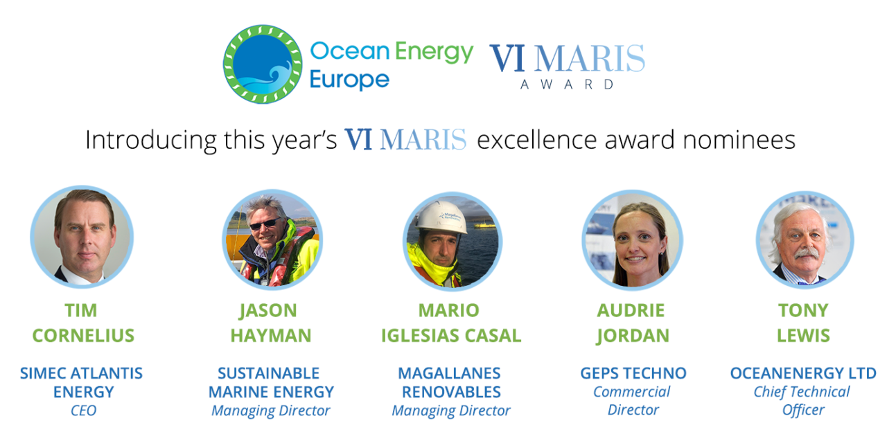 Ocean Energy Europe annonce les nominés 2020