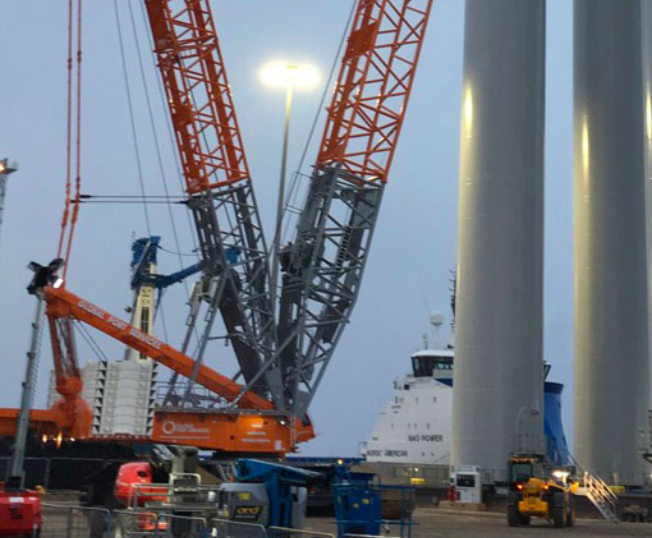 Windhoist retenu pour des travaux de pré-assemblage de Moray East et l’OTM de Siemens quitte le chantier d’Hoboken