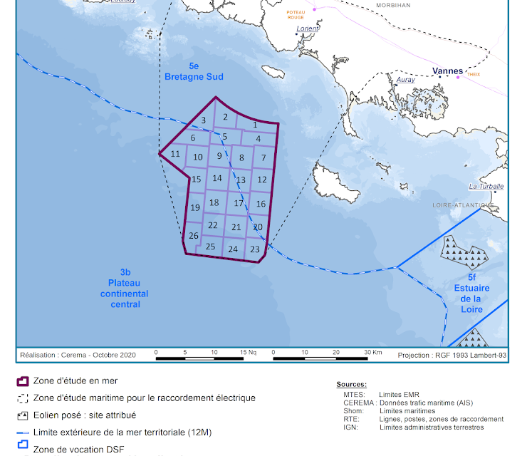 Eolien flottant en Bretagne sud : Quels emplacements choisissez-vous ?