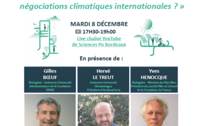 Journée mondiale du climat : Un objectif, deux webinaires et un livre