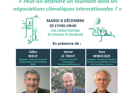 Journée mondiale du climat : Un objectif, deux webinaires et un livre