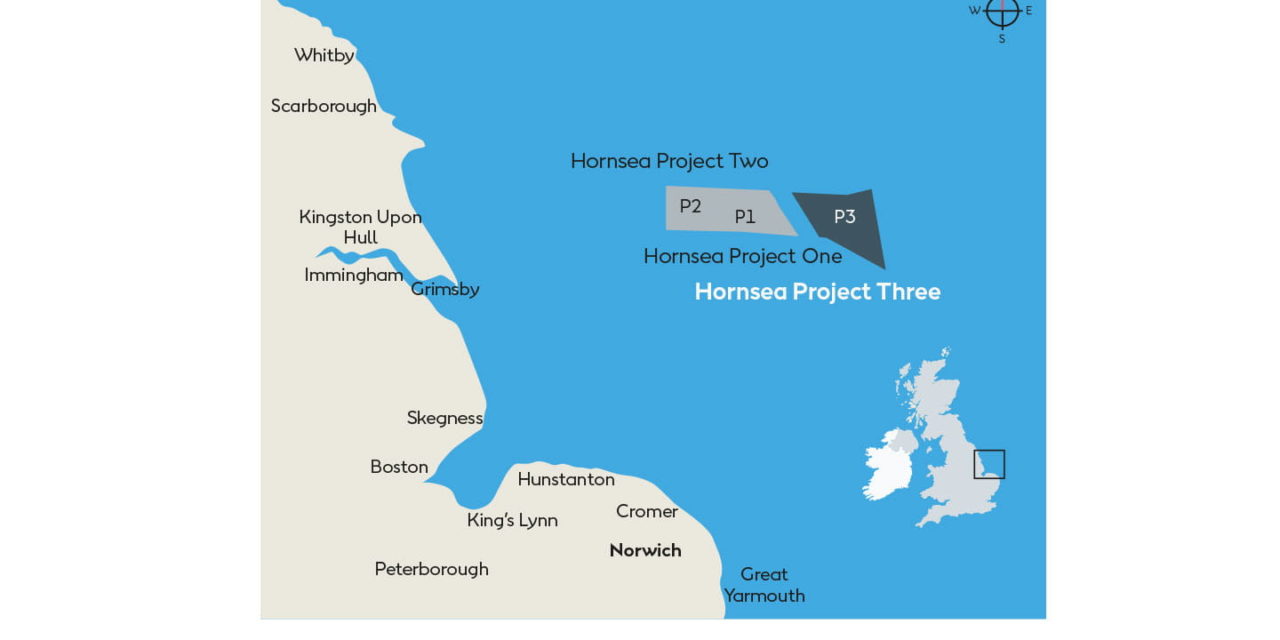 Accord pour le développement du parc éolien offshore Hornsea Project Three