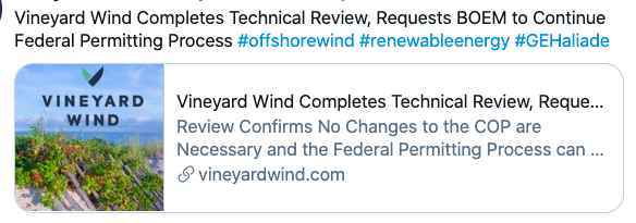 Vineyard Wind qui souhaite utiliser l’Haliade-X12 relance le projet