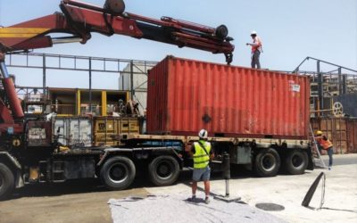 L’unité EWP – EDF One d’Eco Wave Power est arrivé sur le site du port de Jaffa