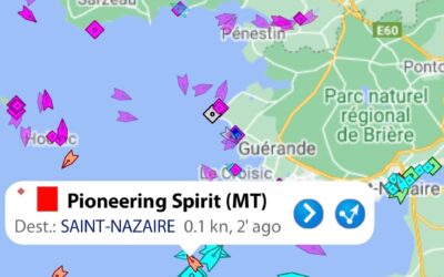 Parc éolien en mer de Saint-Nazaire : Le Pioneering Spirit est arrivé