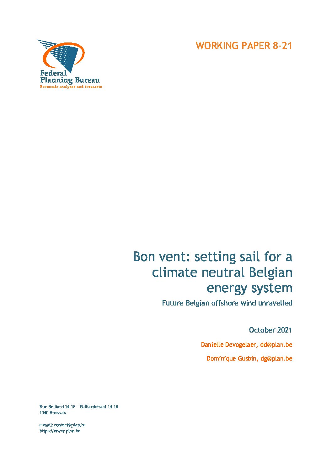A partir de quelles bases la Belgique a annoncé son plan éolien en mer ?