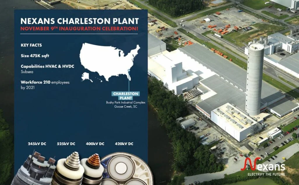 Nexans inaugurera son usine de Charleston le 9 novembre prochain