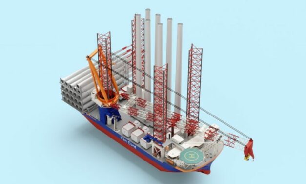 Van Oord commande un « Méga navire » au méthanol pour installer des éoliennes de 20MW