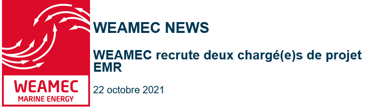WEAMEC recrute deux chargé(e)s de projet EMR