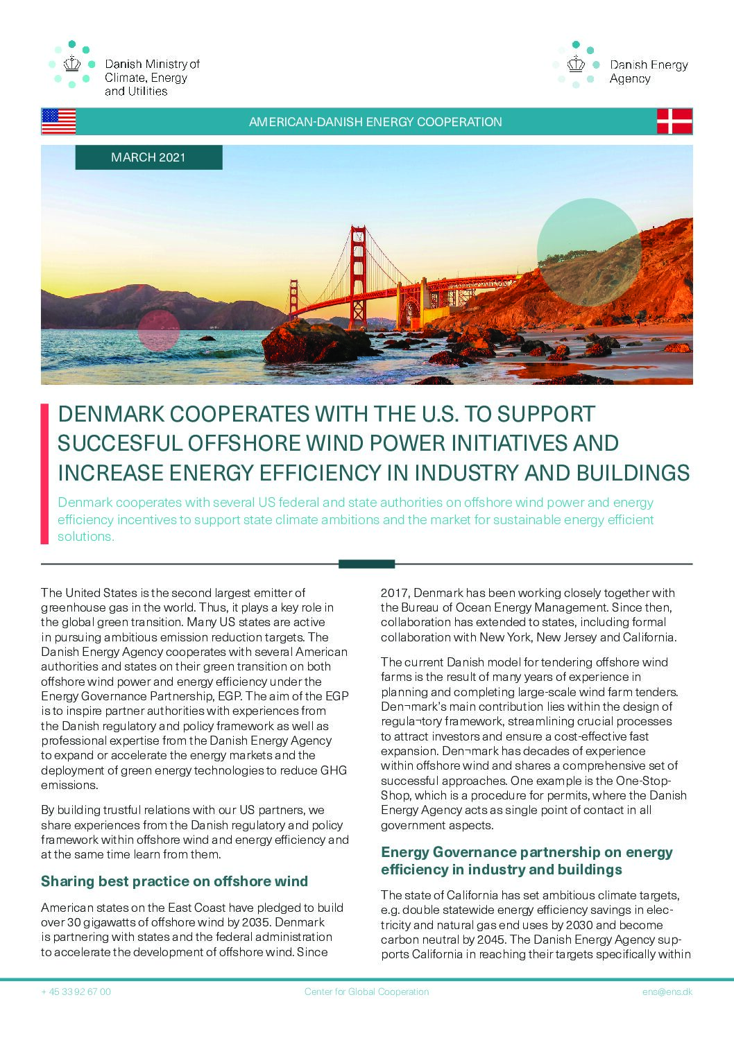 Eolien en mer : Collaboration stratégique et politique entre le Danemark et la Virginie