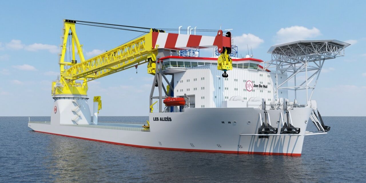 Le nouveau navire d’installation « Les Alizés » de Jan De Nul est en eau