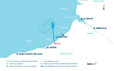 Nexans remporte le contrat de RTE pour le câble d’exportation du parc en mer Dieppe Le Tréport