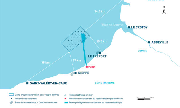 Nexans remporte le contrat de RTE pour le câble d’exportation du parc en mer Dieppe Le Tréport