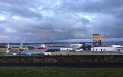 Fécamp : La fondation de la sous-station est toujours dans le port de commerce de Brest