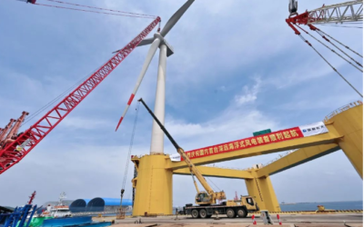 La plus grande éolienne flottante en Chine