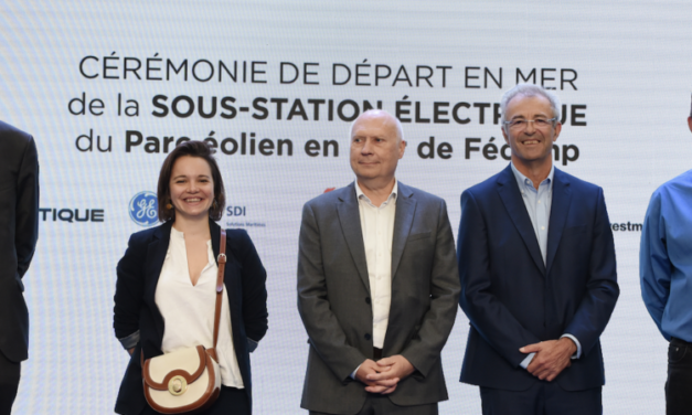 Au départ ! La sous-station électrique du parc éolien en mer de Fécamp