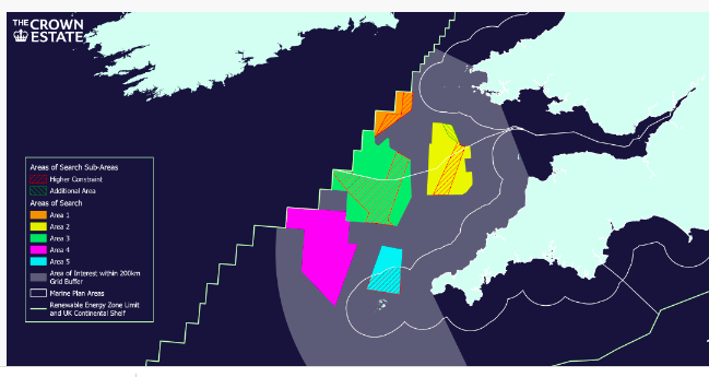 Le Crown Estate annonce 4 GW supplémentaires identifiés pour soutenir la croissance de l’éolien flottant en mer Celtique