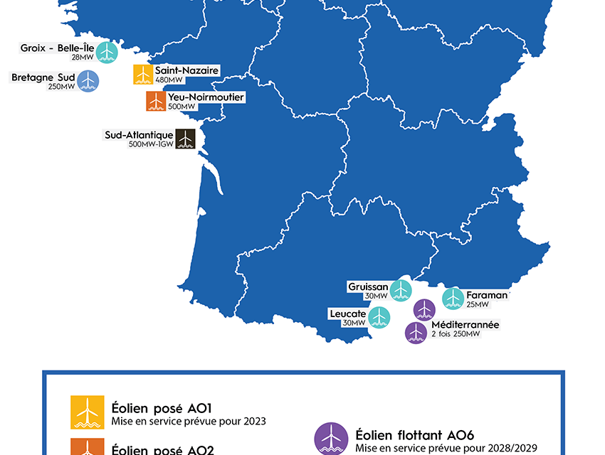 13 qualifiés pour deux parcs en mer dans le Golfe du Lion en Méditerranée