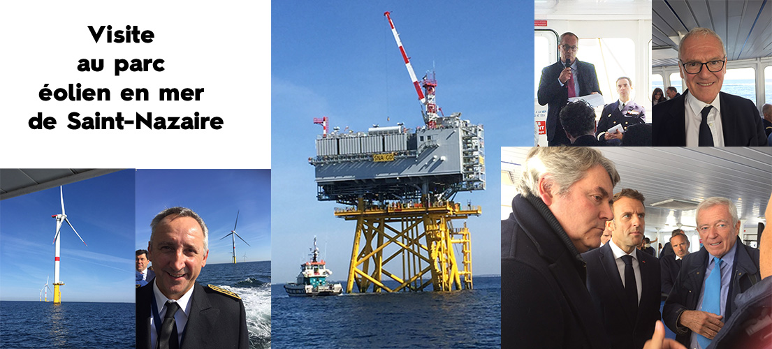 Politique : Discours d’Emmanuel Macron en visite au Parc éolien en mer de Saint-Nazaire