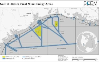 Les États-Unis désignent deux zones de développement de parcs éoliens offshore dans le golfe du Mexique