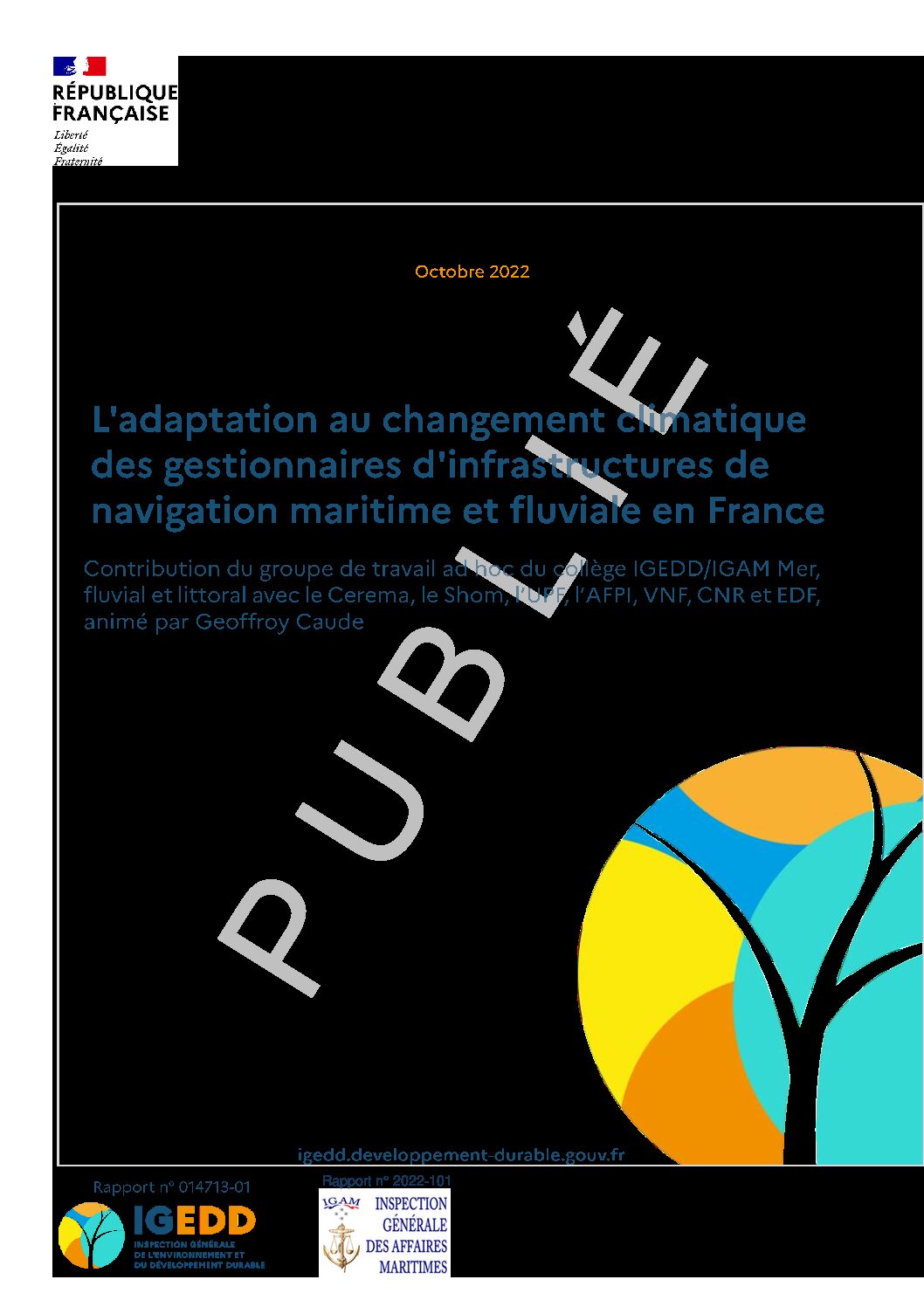 Le rapport sur l&rsquo;adaptation aux changement climatique pour les infrastructures maritimes et Fluviales est paru