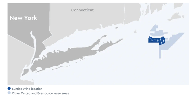 Etat de New York : Ørsted maintient finalement son engagement dans le projet de parc éolien Sunrise Wind