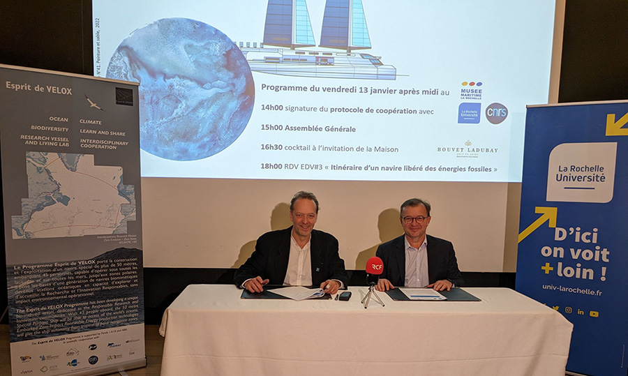 La Rochelle Université, le CNRS et l’Association Esprit de Velox  signent un Protocole de coopération