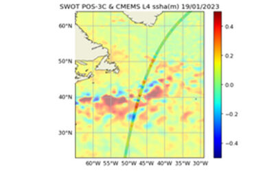 Les premières données altimétriques (nadir) océaniques de Swot