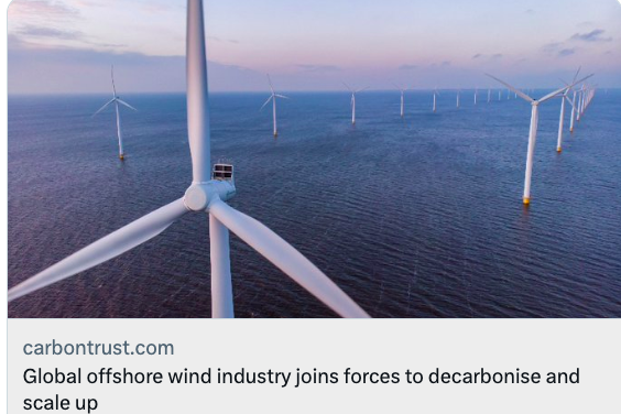 11 développeurs éoliens offshore s&rsquo;associent au Carbon Trust pour traiter les émissions de carbone associées aux parcs éoliens offshore
