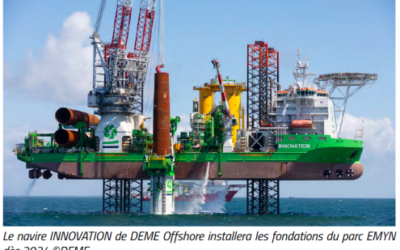 DEME transportera et installera les fondations de la sous-station d’EMYN