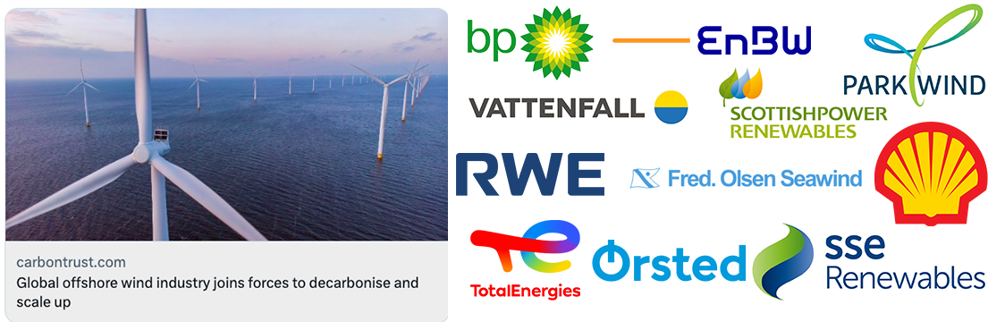 11 développeurs éoliens offshore s’associent au Carbon Trust pour traiter les émissions de carbone associées aux parcs éoliens offshore