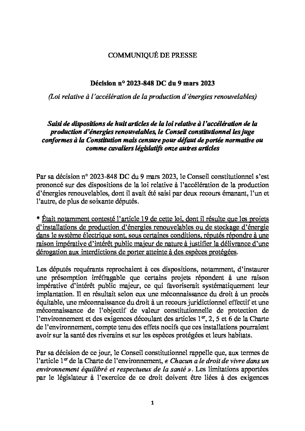 La loi pour l’accélération de la production des ENR est parue au JO du 10 mars 2023 : Décryptage