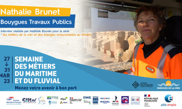 Semaine nationale de l’emploi du maritime et du fluvial – C’est parti : épisode 1 – Nathalie Brunet – Bouygues TP – Quel est le métier de grutier/ère ?