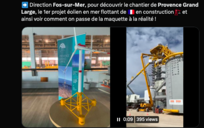 L’éolienne flottante pour Provence Grand Large lève le voile
