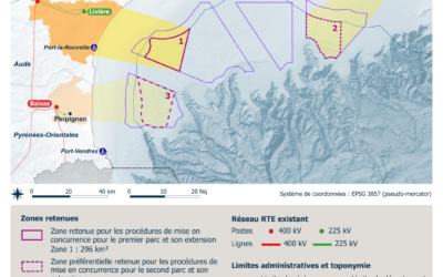 Les zones pour les deux appels d’offres éoliens flottants en Méditerranée sont pré-proposées